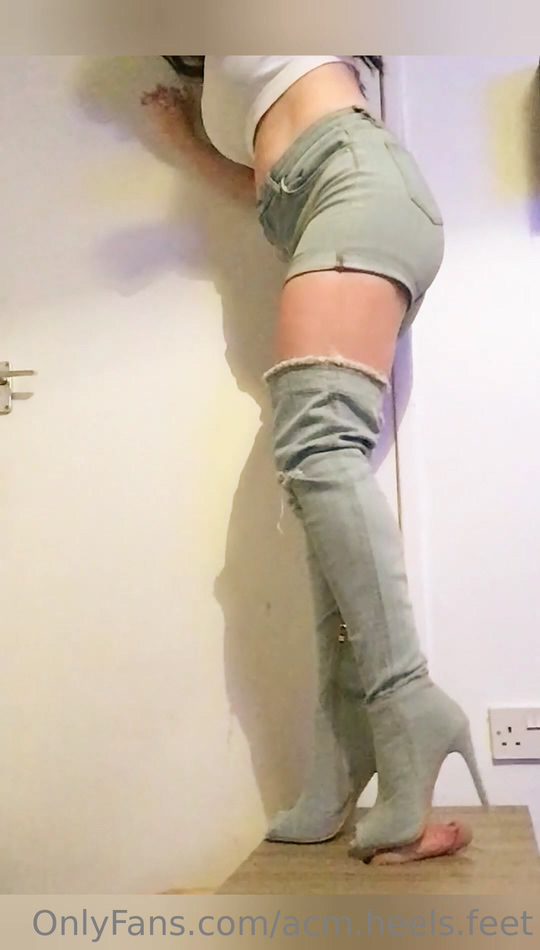 Moan for me bitch as I make that cock cum under my boots