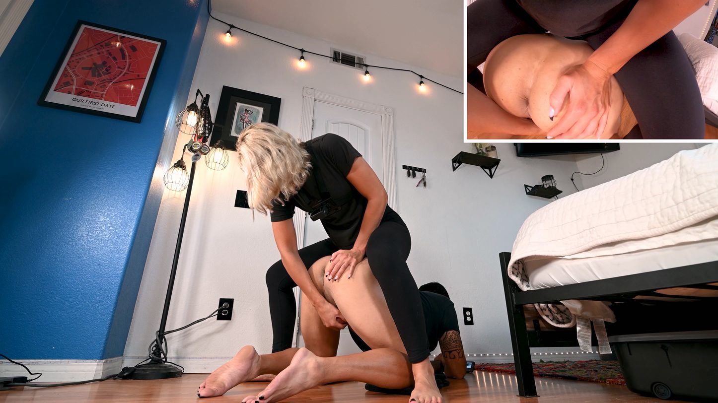 DOM PUNISHES SUBMISSIVE CBT KICKING FULL BALLS IN CHASTITY