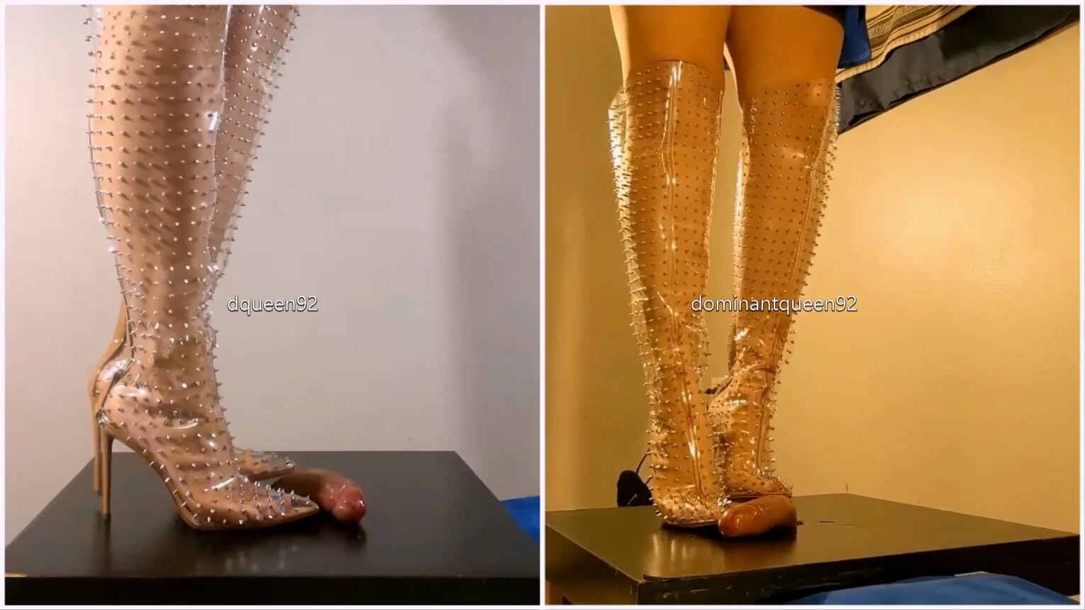 Amateur Rough Bootjob in Spiked Boots 4